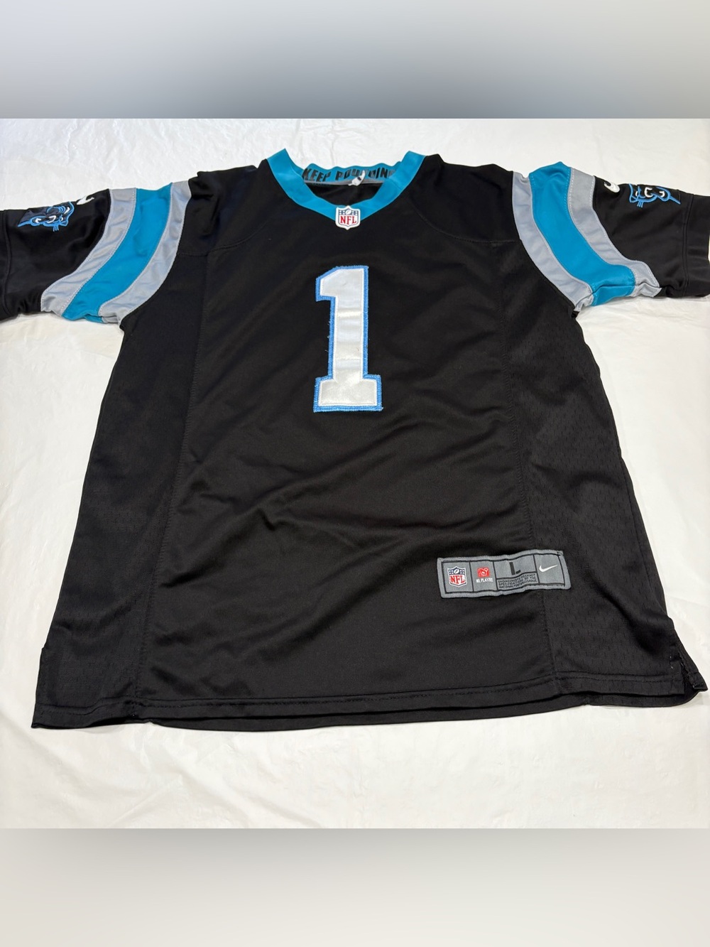 Nike Nfl On Field Carolina Panthers Cam Newton #1 Jersey Mens Large